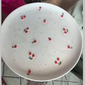 دیس گرد طرح گیلاس